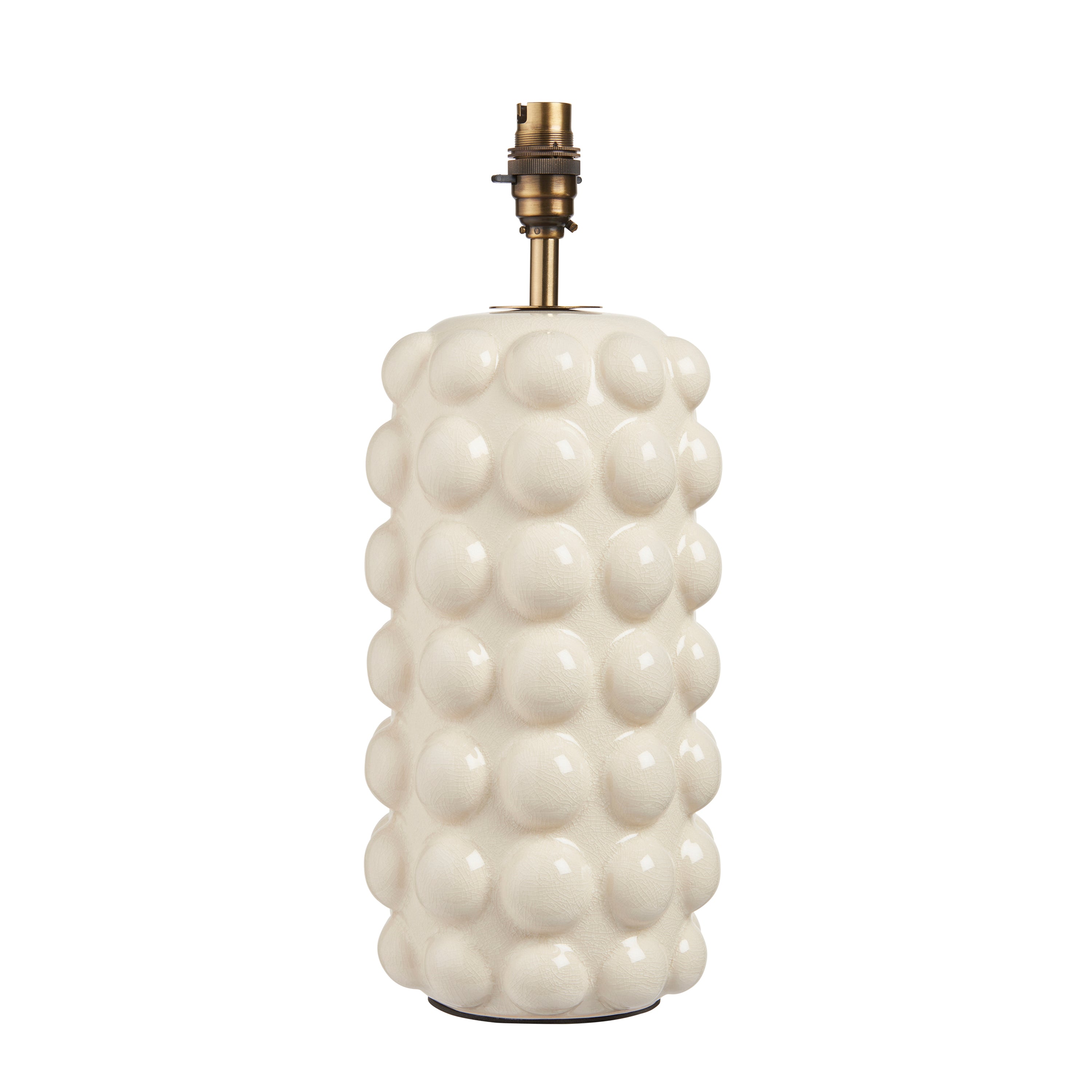 Bobble White Crackle Glaze Bobble Table Lamp - Base Only